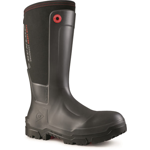 Dunlop Snugboot Heavy Duty Full Safety Wellington — Charcoal