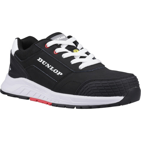 Dunlop Storm Safety Shoes — Black/White/Red