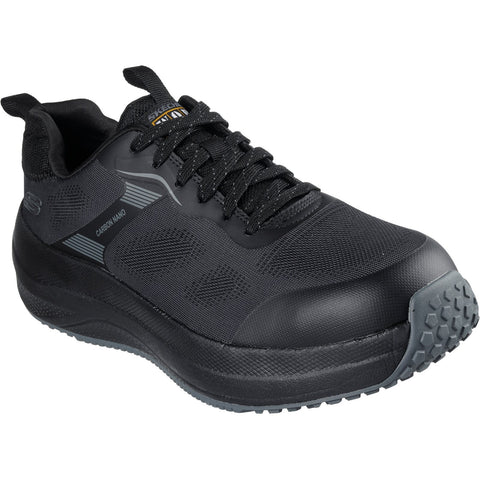 Skechers Workwear Transporter Lite Safety Trainer — Black Textile/Synthetic