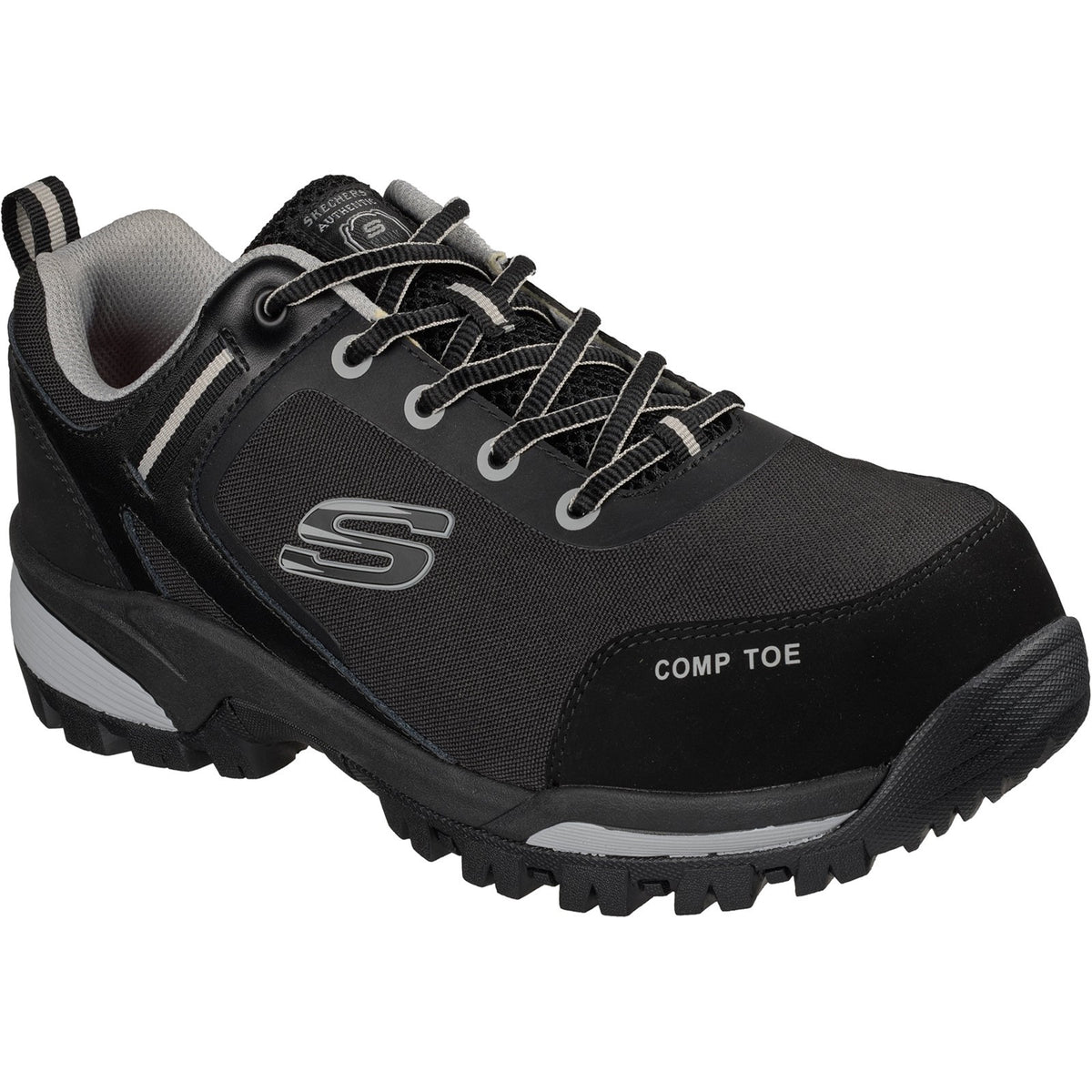Skechers Workwear Gatlon Strigax Safety Trainer — Black/Grey