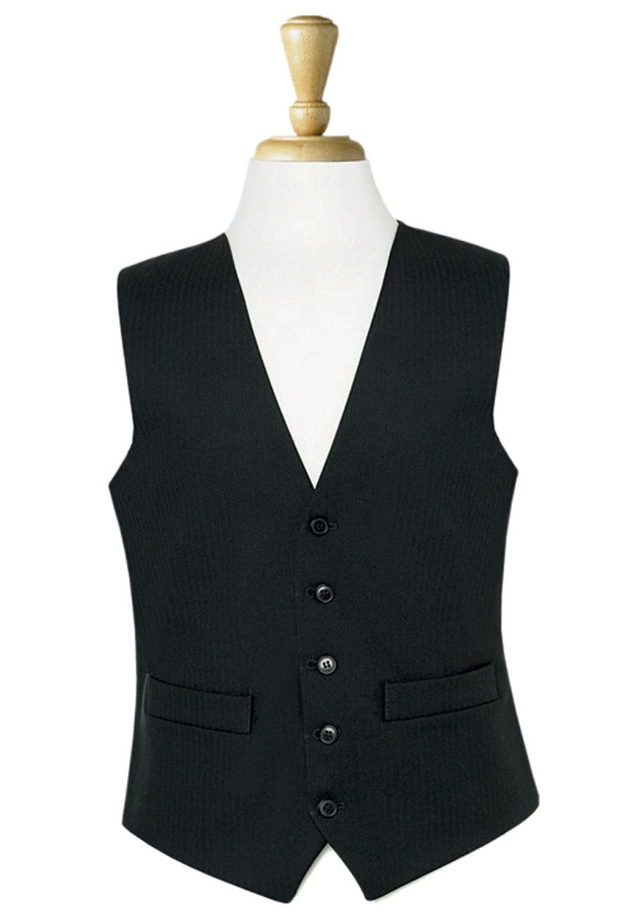 Brook Taverner 1701 Black Herringbone Waistcoat