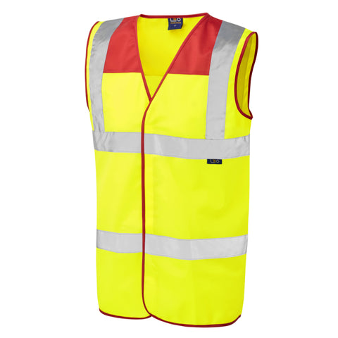 Leo W09 Bradworthy - Hi-Vis Coloured Yoke Waistcoat