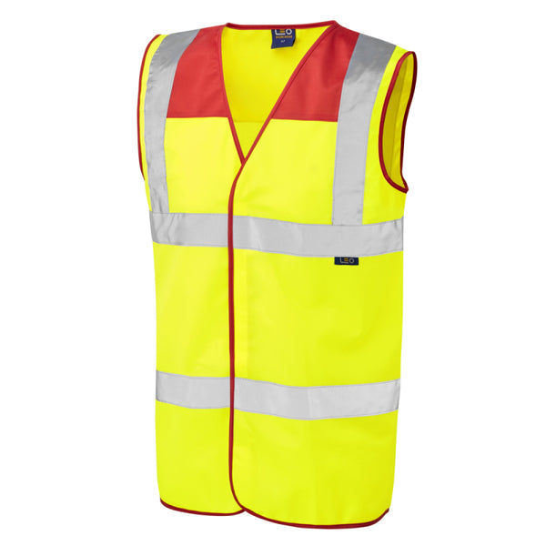 Leo W09 Bradworthy - Hi-Vis Coloured Yoke Waistcoat
