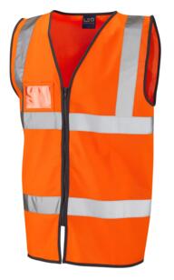 LEO W02 Rumsam - Hi-Vis Ecoviz Zipped Waistcoat with ID Pocket