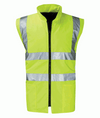 Orbit HVRBR - Hi-Vis Reversible Rail Spec Bodywarmer — Yellow