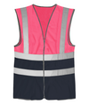 Orbit HVW03TT - Hi-Vis Two Tone Waistcoat — Pink/Navy
