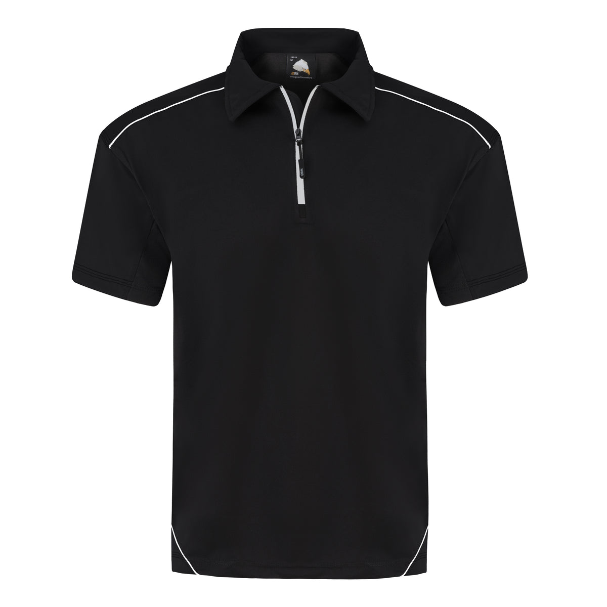 ORN 1183 Fireback Wicking Poloshirt – Black - Black