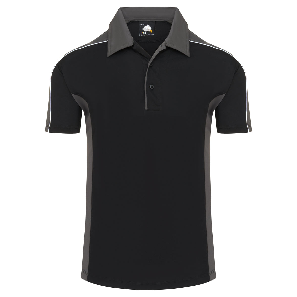ORN 1198 Avocet Wicking Poloshirt – Black - Graphite