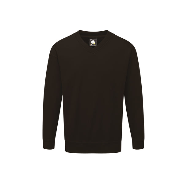 ORN 1260 Buzzard - V-Neck Sweatshirt — Black