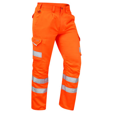 LEO CT01 Bideford - Hi-Vis Ecoviz Polycotton Rail Spec Cargo Trousers