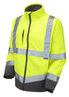 LEO SJ01 Buckland - Hi-Vis Ecoviz Softshell Jacket — Yellow