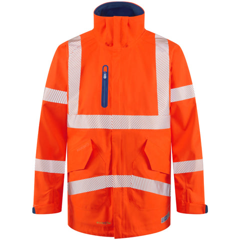 LEO A20 Marisco - Hi-Vis LTEC 20K High Performance Waterproof Anorak — Orange