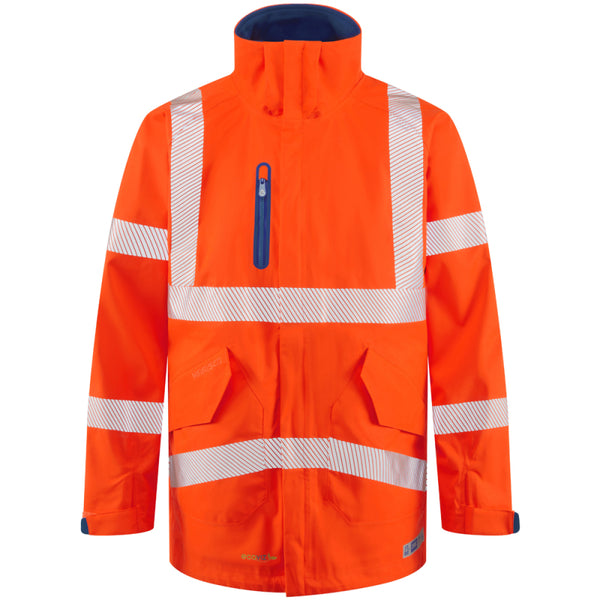 LEO A20 Marisco - Hi-Vis LTEC 20K High Performance Waterproof Anorak — Orange