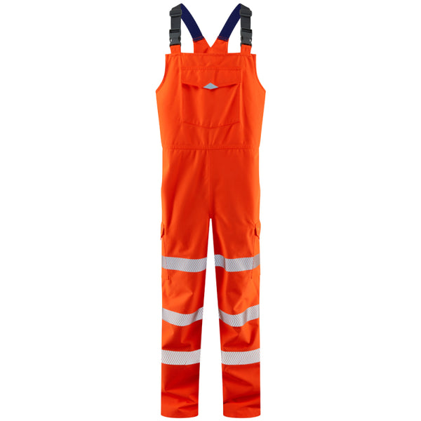 LEO BB01 Northham - Hi-Vis Ecoviz 15K High Performance Bib & Brace — Orange