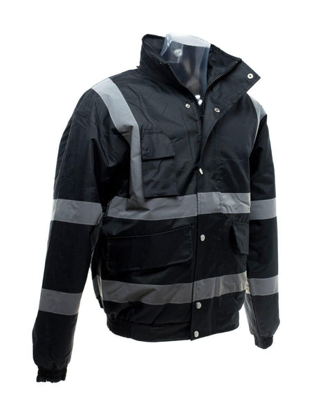 Yoko HVP211 - Hi-Vis Security Bomber Jacket — Black
