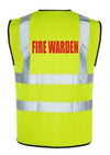 Hi-Vis FIRE WARDEN Vest — Yellow