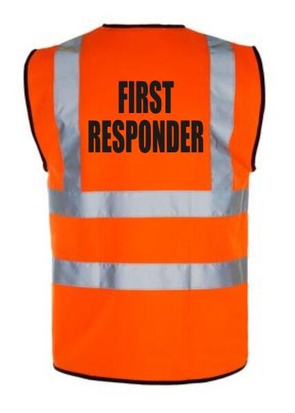 Hi-Vis FIRST RESPONDER Vest — Orange