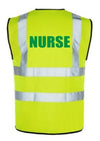 Hi-Vis NURSE Vest — Yellow