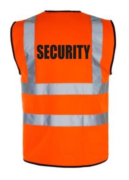 Hi-Vis SECURITY Vest — Orange