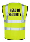 Hi-Vis HEAD SECURITY Vest — Yellow