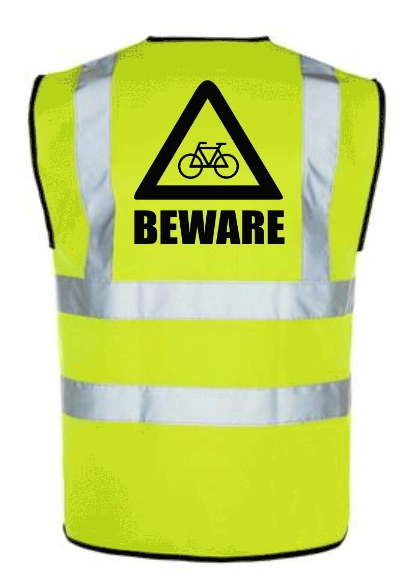 Hi-Vis Cyclists Beware Vest