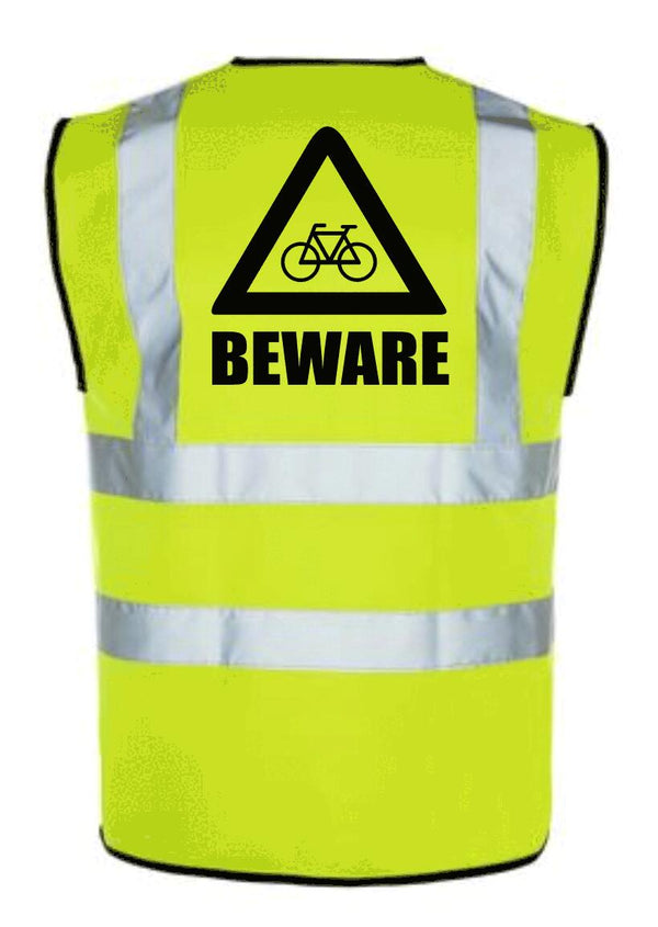 Hi-Vis Cyclists Beware Vest