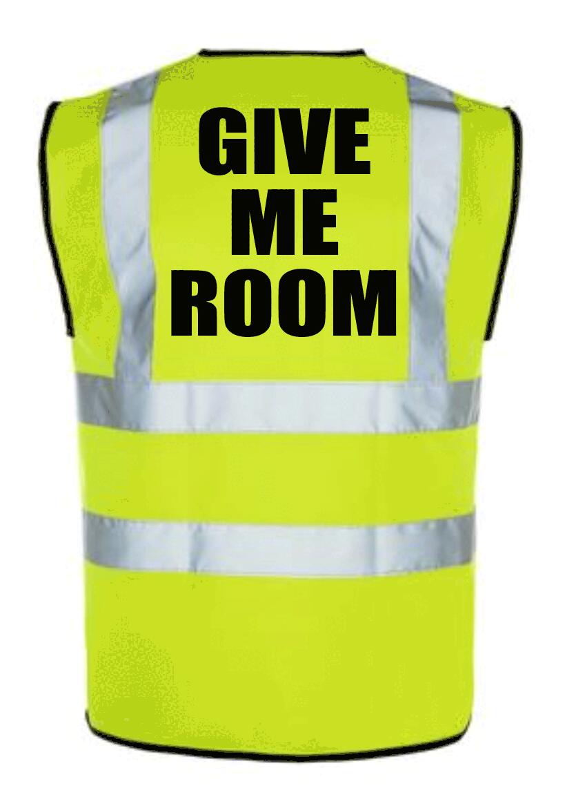 Hi-Vis Cyclists Give Me Room Vest