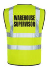 Hi-Vis WAREHOUSE SUPERVISOR Vest — Yellow