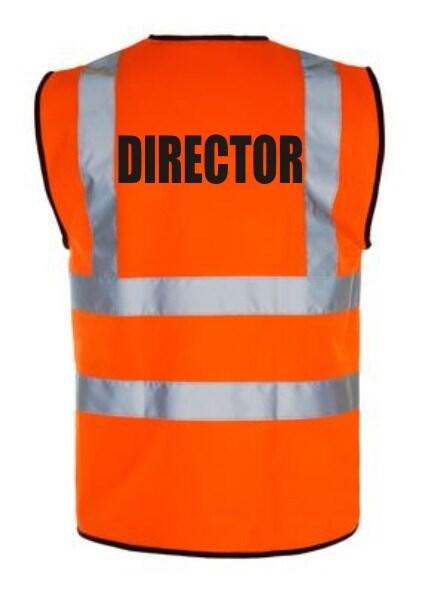 Hi-Vis DIRECTOR Vest — Orange
