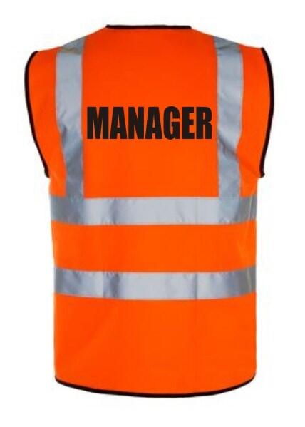 Hi-Vis MANAGER Vest — Orange