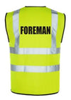 Hi-Vis FOREMAN Vest — Yellow