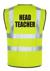 Hi-Vis HEAD TEACHER Vest — Yellow