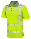 LEO P03 Woolacombe - Hi-Vis Ecoviz Performance+ Polo Shirt — Yellow