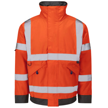 LEO J01 Chivenor - Hi-Vis Ecoviz 4K Lined Bomber Jacket