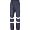 LEO L01 Appledore - Hi-Vis Ecoviz 4K Cargo Overtrouser — Navy Blue