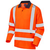 LEO P05 Swimbridge - Hi-Vis Ecoviz Comfort Sleeved Polo Shirt — Orange