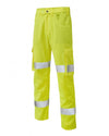 LEO CT03 Yelland - Hi-Vis Ecoviz Lightweight Polycotton Cargo Trousers — Yellow