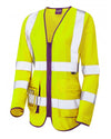 LEO SL12 Beaworthy - Hi-Vis Ecoviz Womens Sleeved Superior Waistcoat — Yellow