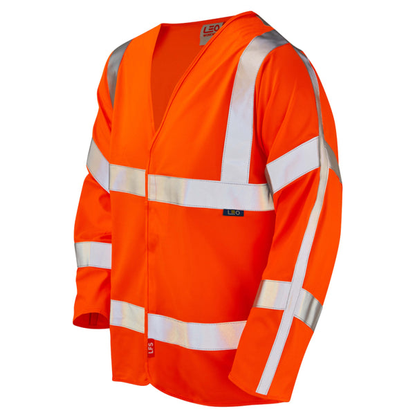 LEO S11 Parkham - Hi-Vis Ecoviz LFS Sleeved Waistcoat — Orange