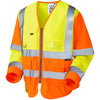 LEO S12 Wrafton - Hi-Vis Ecoviz Superior Waistcoat — Yellow / Orange