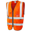 LEO W20 Cobbaton - Hi-Vis Ecoviz Mesh Superior Waistcoat — Orange