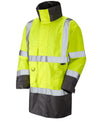 LEO A06 Torridge - Hi-Vis  Ecoviz 5K Lightweight Breathable Parka Jacket — Yellow