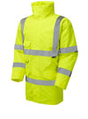 LEO A01 Tawstock - Hi-Vis Ecoviz 4K Lined Parka Jacket — Yellow