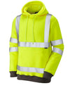 LEO SS04 Goodleigh - Hi-Vis Ecoviz Hooded Sweatshirt — Yellow