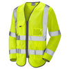 LEO S20 Burrington - Hi-Vis Ecoviz Mesh Sleeved Superior Waistcoat — Yellow