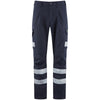 LEO CT05 Winford - Hi-Vis Ecoviz Polyester Stretch Cargo Trousers — Navy