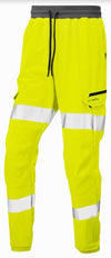 LEO JT01 Hawkridge - Hi-Vis Ecoviz High Performance 4X Stretch Trousers — Yellow