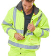 Beeswift CBJFL - Hi-Vis Fleece Lined Bomber Jacket — Yellow