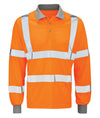Orbit HVLPS - Hi-Vis Long Sleeved Polo Shirt — Orange
