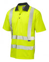 LEO P02 Rockham - Hi-Vis Ecoviz Performance Polo Shirt — Yellow